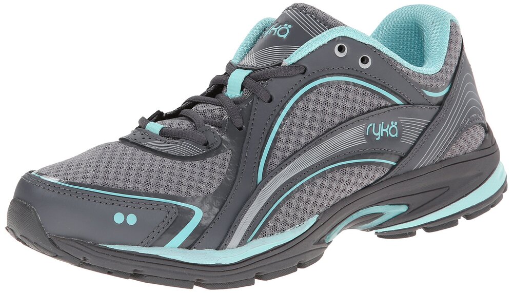 RYKA WOMEN'S SKY WALK WALKING SHOE, FROST GREY/AQUA SKY/IRON GREY, 7.5 M US